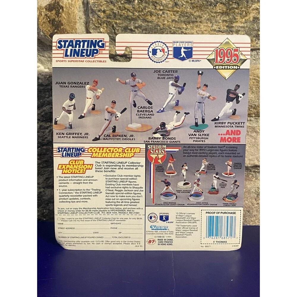 1995 Starting Lineup Frank Thomas Chicago White Sox MLB Action Figure NIP MOC